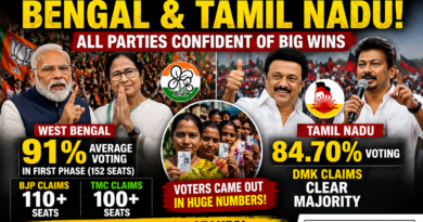 Bengal Records 91% Turnout, Tamil Nadu 84.7% Voting; BJP, TMC and DMK Claim Big Wins