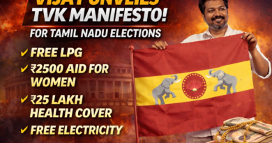 Vijay Announces TVK Manifesto for Tamil Nadu Elections: Free LPG, 2500 Aid, 25 Lakh Health Cover